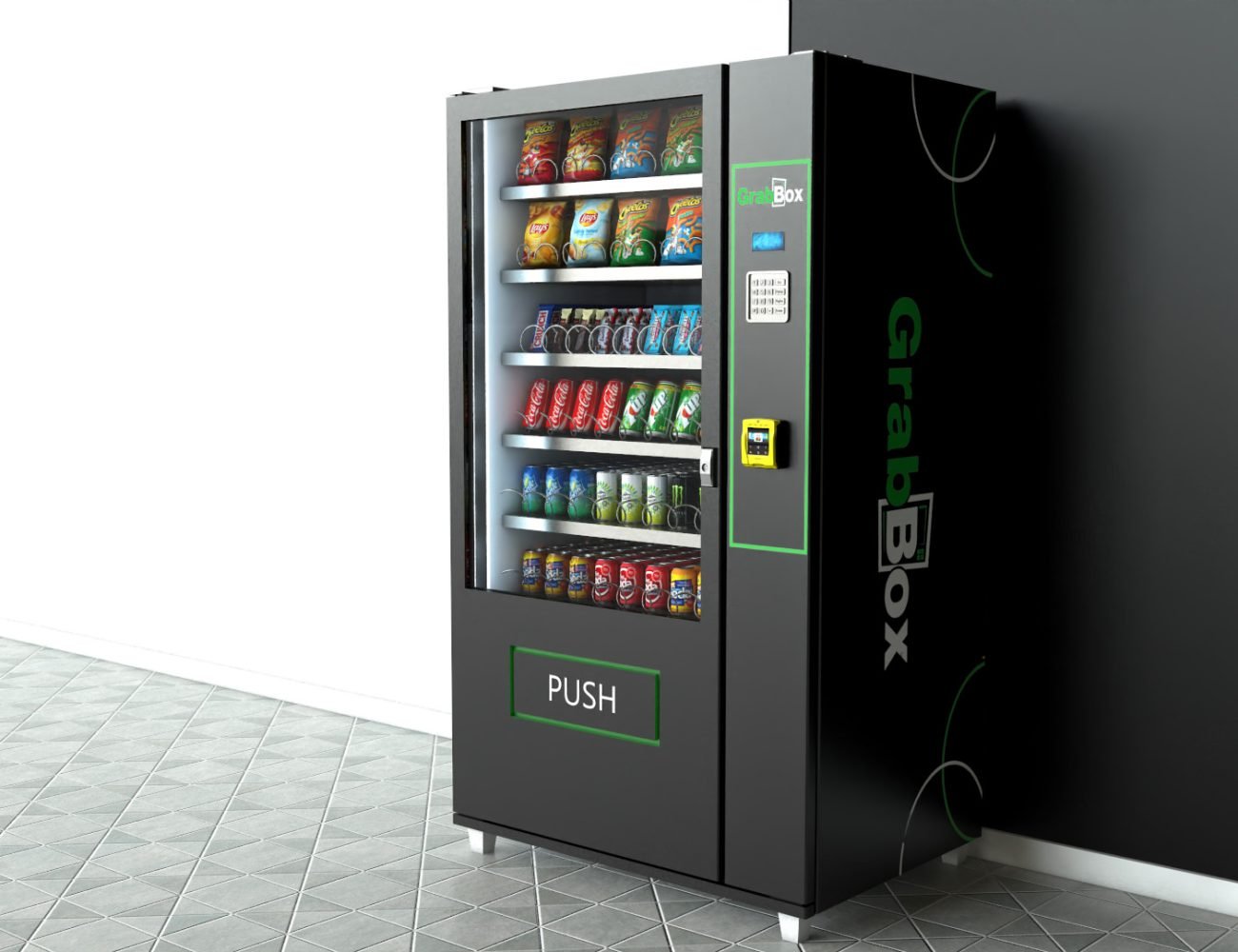 GrabBox vending machine in warehouse storage — 30-day flexible storage credit Australia