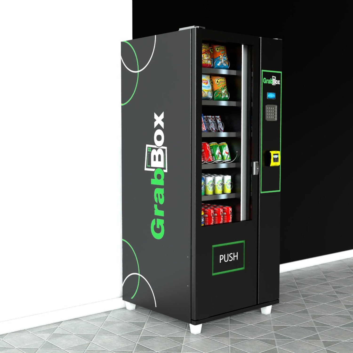 GrabBox vending machine — Australian RCM compliant snack and drink machine